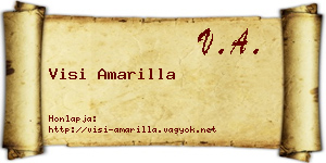 Visi Amarilla névjegykártya